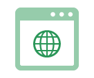 Webサイトやインターネットを表現したブラウザアイコン